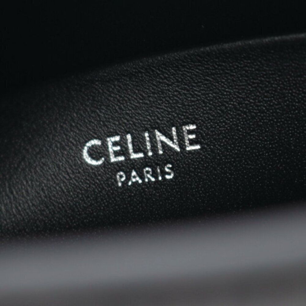 Celine Tilly Triomphe Shoulder Bag Leather Black - Picture 4 of 5